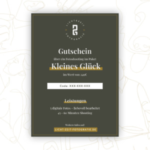 Gutschein Fotopaket "Kleines Glück"